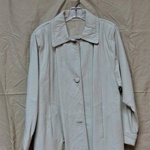 Beige soft leather coat from Turkey